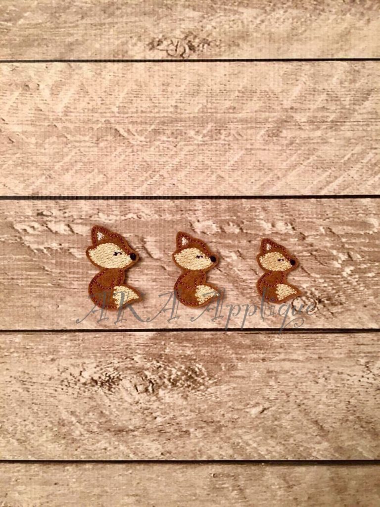Fancy Fox Feltie Embroidery Design - Image 2