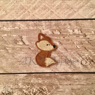Fancy Fox Feltie Embroidery Design