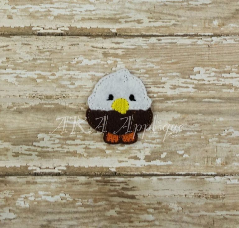 Edgar Eaglet Eagle Feltie Embroidery Design
