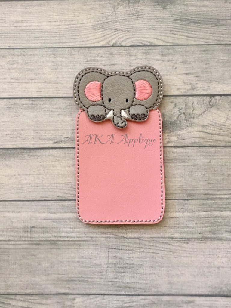 Peeking Ellie Elephant Bookmark ITH Embroidery Design - Image 2