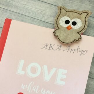 Peeking Kookie Owl Bookmark ITH Embroidery Design