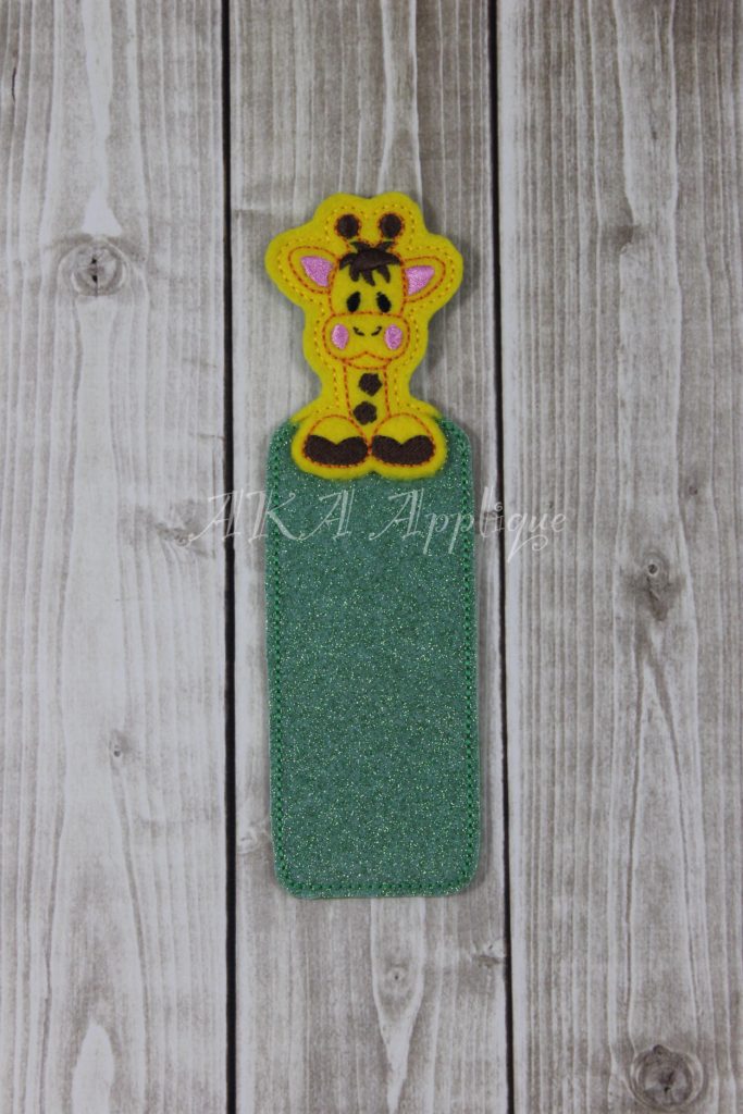 Peeking Ava Giraffe Bookmark ITH Embroidery Design - Image 2