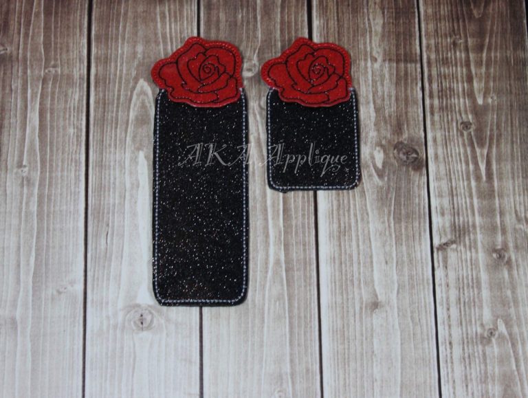 Peeking Rose Bookmark ITH Embroidery Design - Image 2