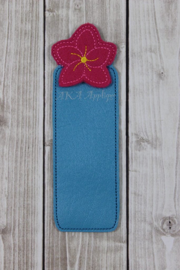 Peeking Plumeria Bookmark ITH Embroidery Design - Image 2