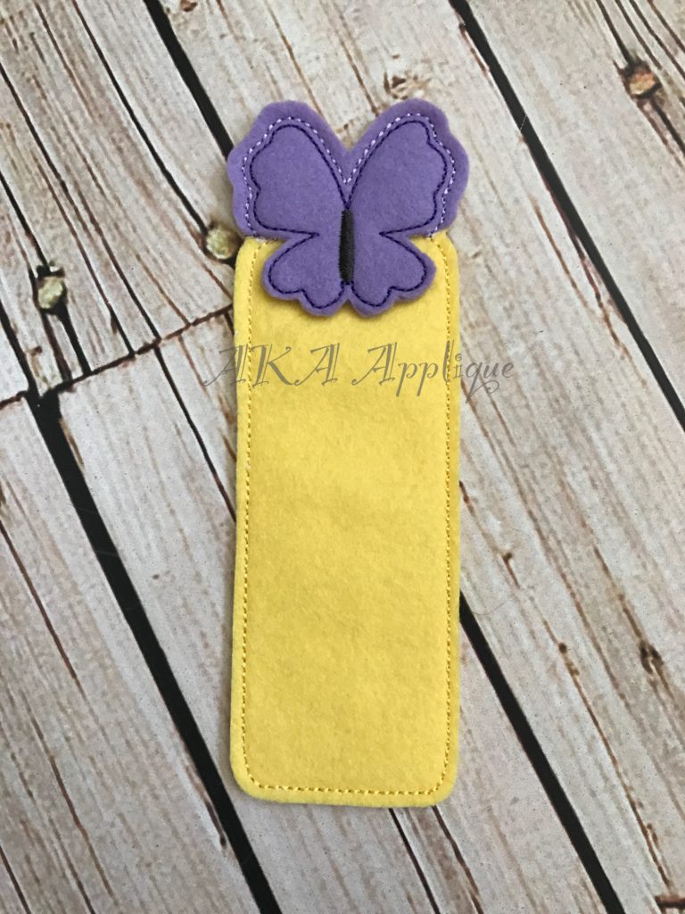 Peeking Whimsy Butterfly Bookmark ITH Embroidery Design - Image 2