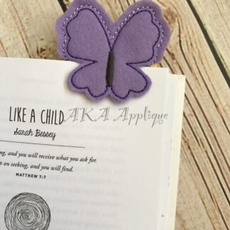 Peeking Whimsy Butterfly Bookmark ITH Embroidery Design