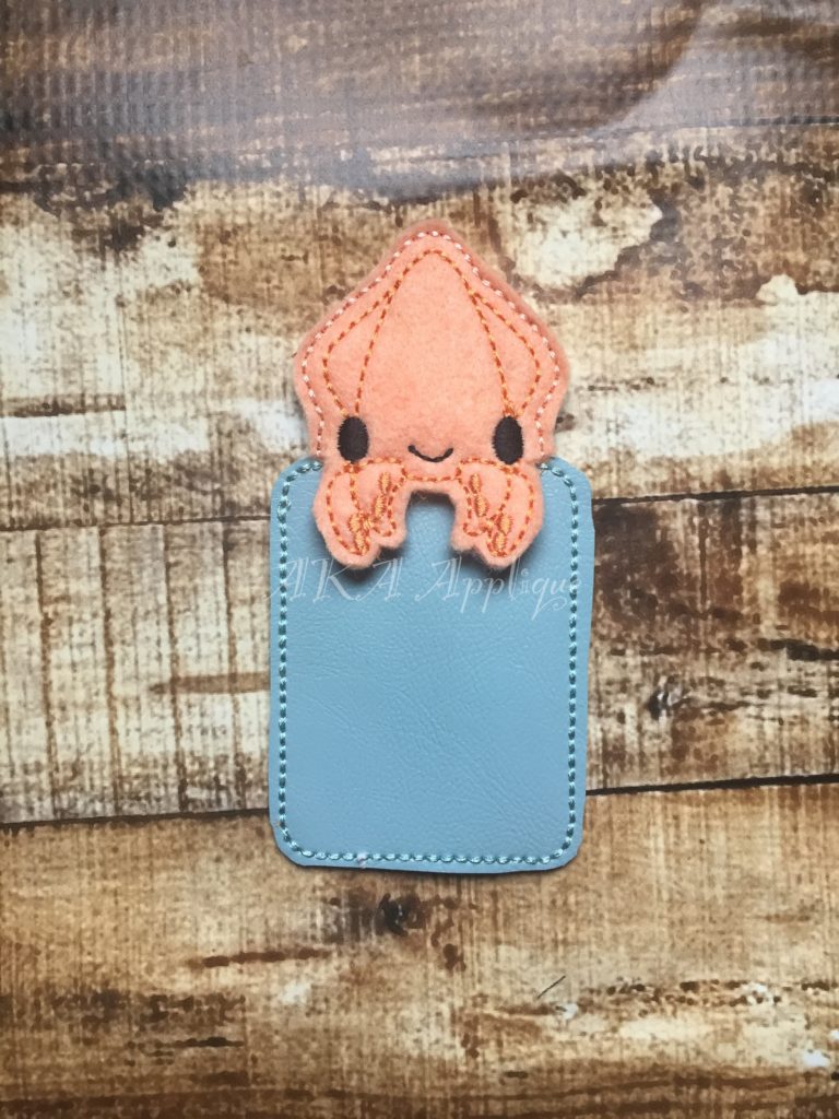 Peeking Sally Squid Bookmark ITH Embroidery Design - Image 2