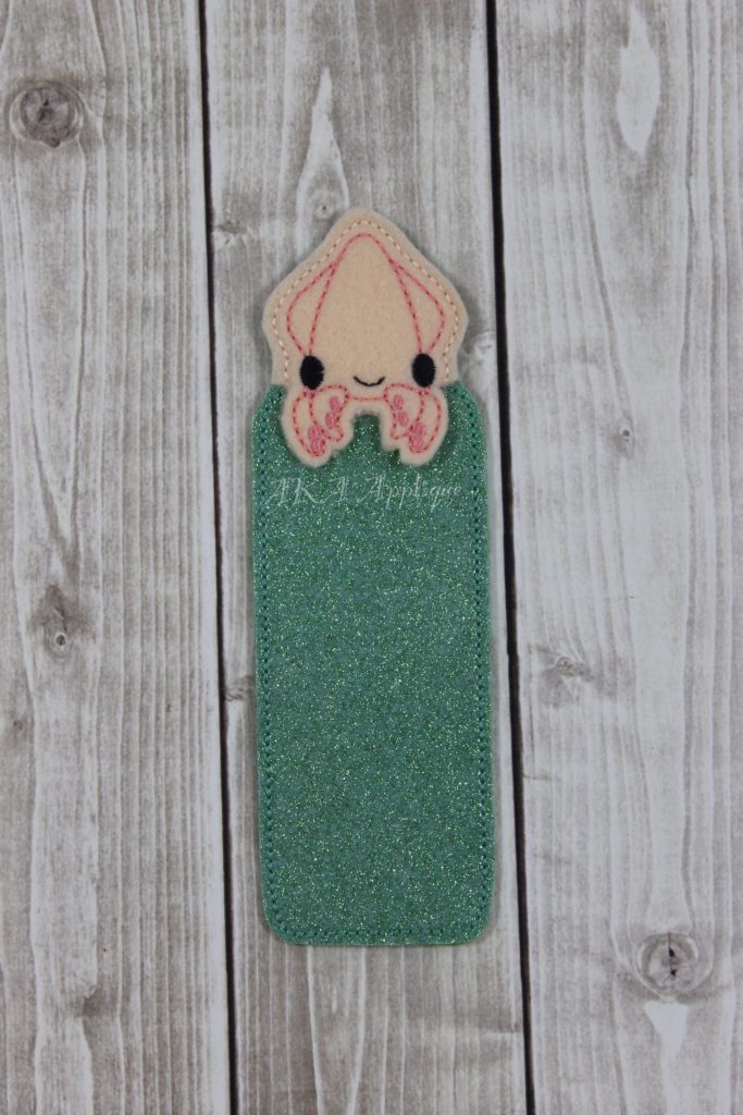 Peeking Sally Squid Bookmark ITH Embroidery Design - Image 3