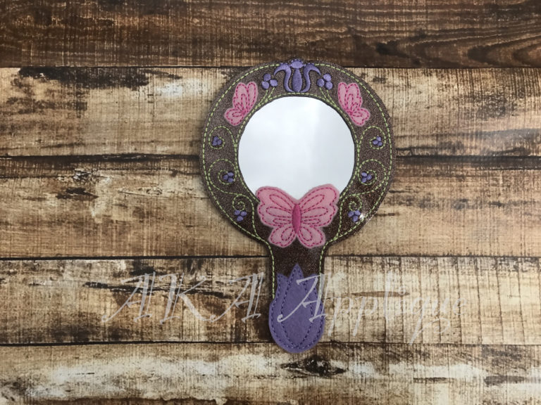 ITH Butterfly Princess Magical Mirror Embroidery Design - Image 2