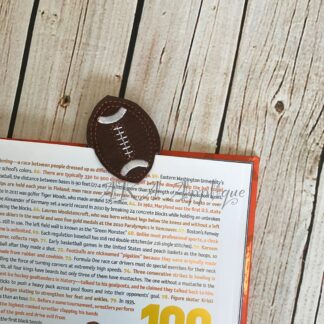 Peeking Football Bookmark ITH Embroidery Design