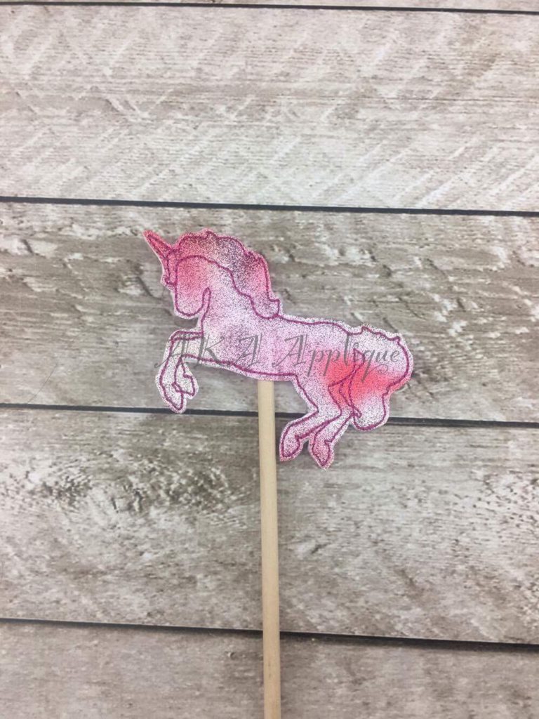 ITH Unicorn and Horse Silhouette Wand Embroidery Design - Image 3