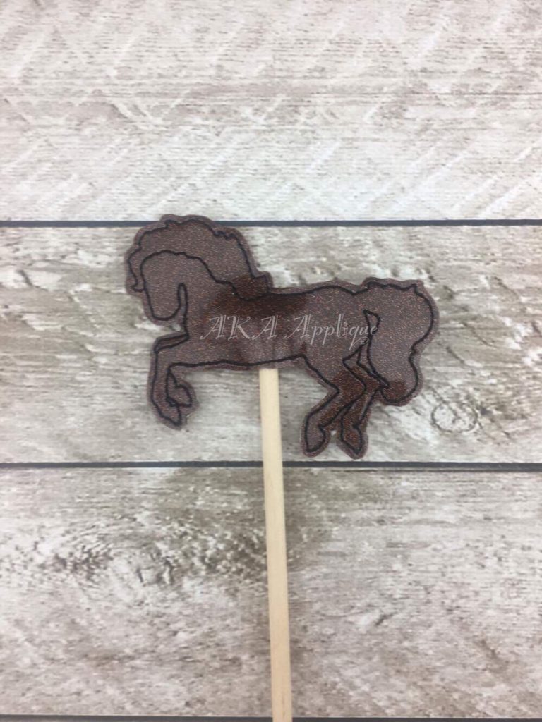 ITH Unicorn and Horse Silhouette Wand Embroidery Design - Image 6