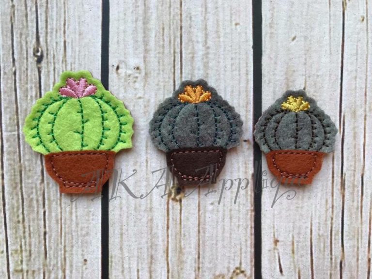 Cactus 1 Feltie Embroidery Design - Image 2