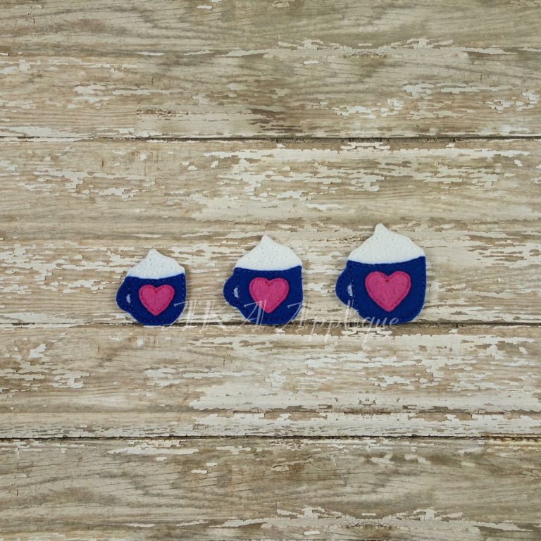 I Heart Cocoa Feltie Embroidery Design - Image 3