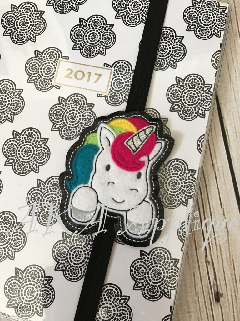 ITH Peeking Sunny Unicorn Headband SLIDER™ Embroidery Design