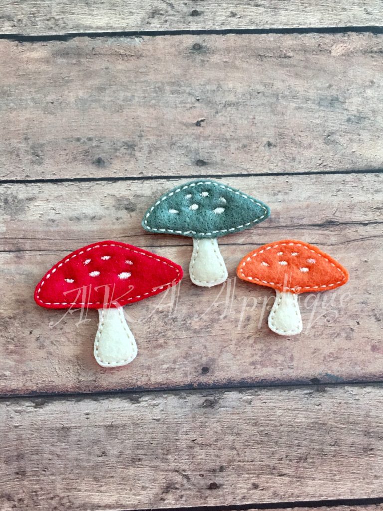 Mushroom 1 Feltie Embroidery Design - Image 2
