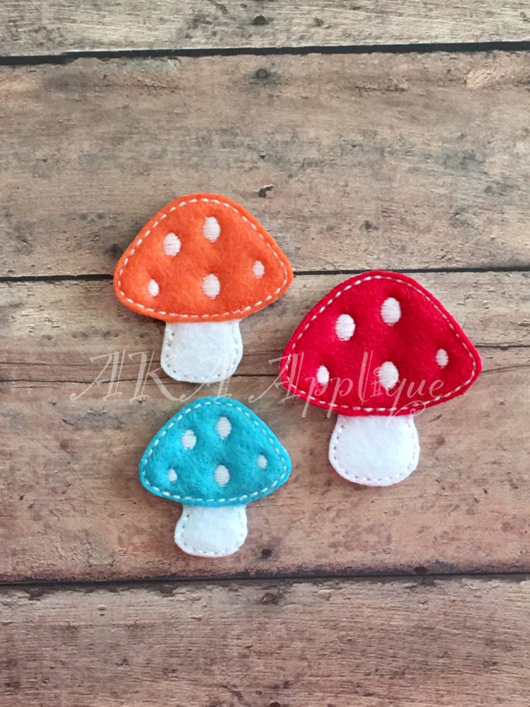 Mushroom 2 Feltie Embroidery Design - Image 2