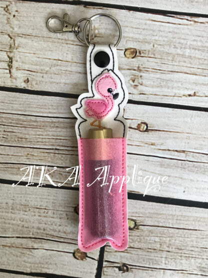 ITH Florence Flamingo EO on the GO Roller Bottle Key Fob Embroidery Design - Image 2