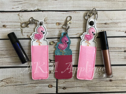 ITH Florence Flamingo EO on the GO Roller Bottle Key Fob Embroidery Design