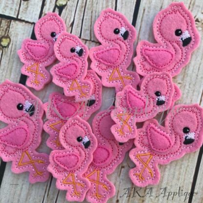 Florence Flamingo Feltie Embroidery Design - Image 3