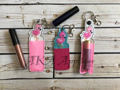 ITH Florence Flamingo EO on the GO Roller Bottle Key Fob Embroidery Design - Image 3
