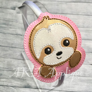 ITH Sydney Sloth Headband SLIDER™ Embroidery Design