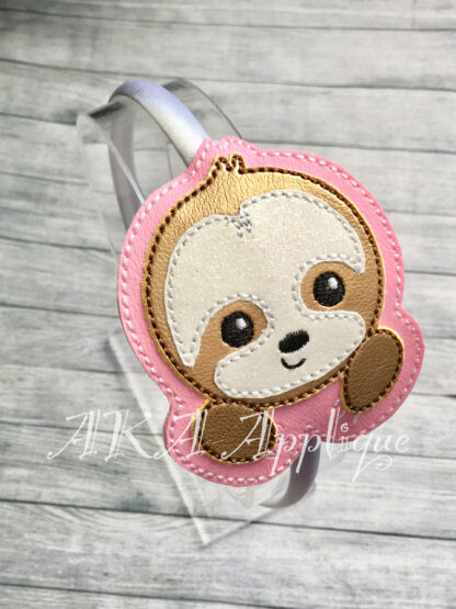 ITH Sydney Sloth Headband SLIDER™ Embroidery Design