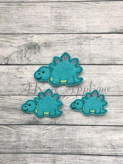 Steven Stegosaurus Dinosaur Feltie Embroidery Design - Image 2