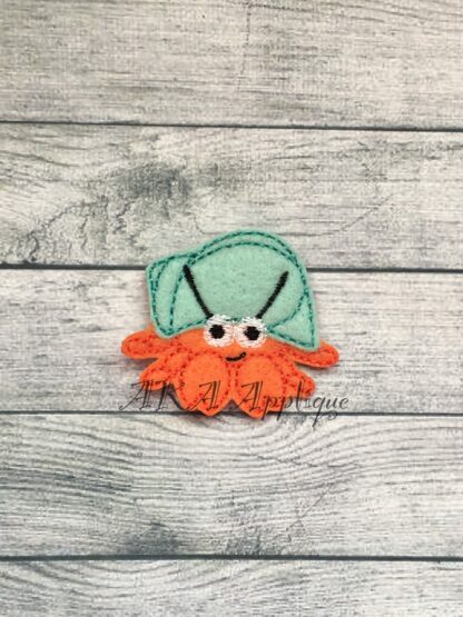 Hedwig Hermit Crab Feltie Embroidery Design