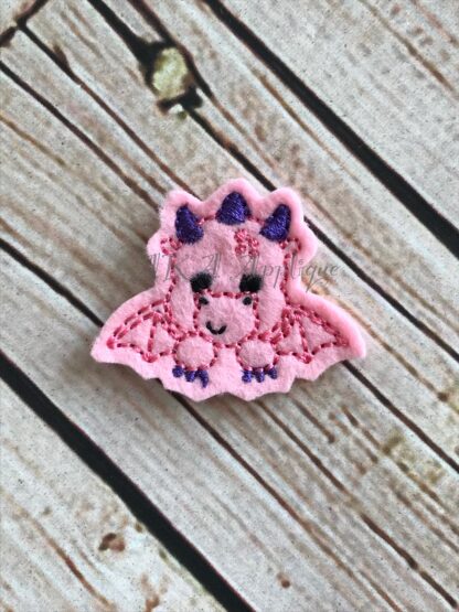Peeking Declan Dragon Feltie Embroidery Design - Image 3
