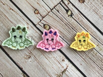 Peeking Declan Dragon Feltie Embroidery Design - Image 2