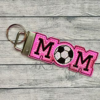 ITH MOM Soccer Key Fob Embroidery Design