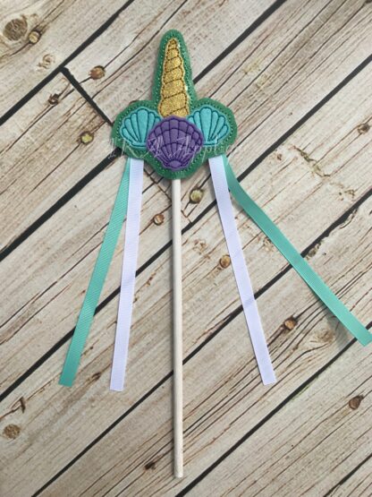 ITH Unicorn Mermaid Wand SET Embroidery Design - Image 4