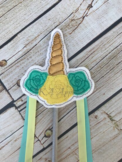 ITH Unicorn Rose Wand SET Embroidery Design - Image 4