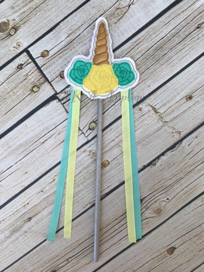 ITH Unicorn Rose Wand SET Embroidery Design - Image 5