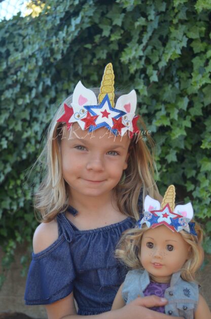 ITH Unicorn Star Headband Tiara Slider Embroidery Design - Image 3