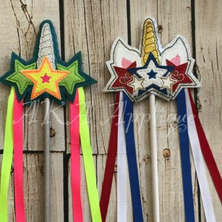 ITH Unicorn Star Wand SET Embroidery Design