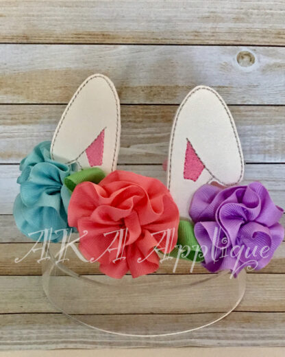 ITH Bunny (Floppy Ear) Blank Headband Tiara Slider Embroidery Design - Image 2