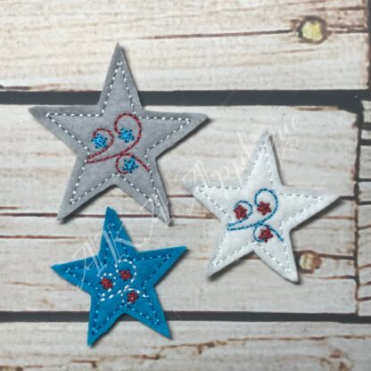 Star Swirl Feltie Embroidery Design - Image 2