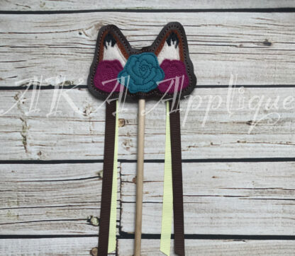 ITH Fox Rose Wand Embroidery Design