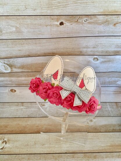 ITH Bunny (Floppy Ear) Blank Headband Tiara Slider Embroidery Design - Image 4