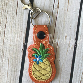 ITH Pineapple Snap Fob Embroidery Design