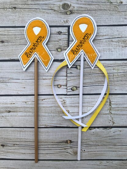 ITH Awareness Ribbon Survivor Wand Embroidery Design - Image 2