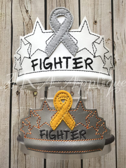 ITH Awareness Ribbon Fighter Tiara Slider Embroidery Design - Image 2