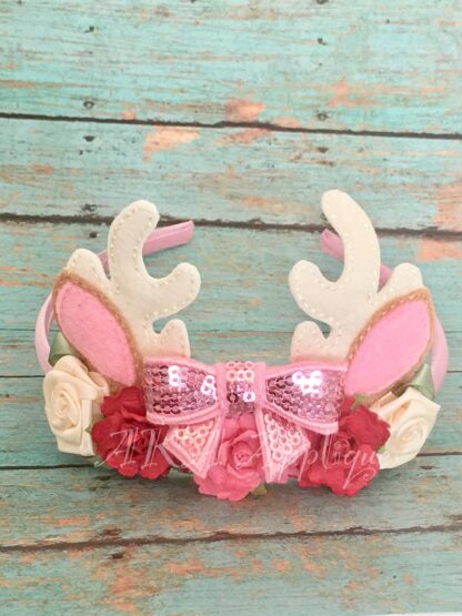 ITH Deer Blank Headband Tiara Slider Embroidery Design - Image 3
