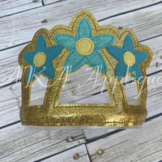 ITH Fancy Flower Headband Tiara Slider Embroidery Design