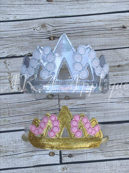 ITH Fancy Pearl Tiara Slider Embroidery Design - Image 2