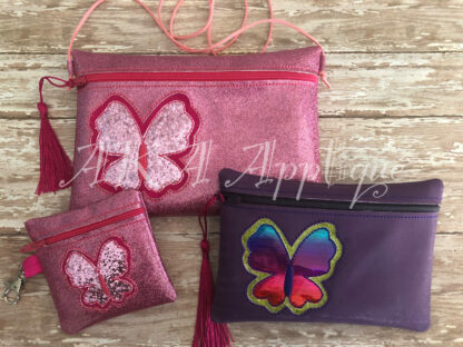 ITH Butterfly Zipper Pouch Embroidery Design