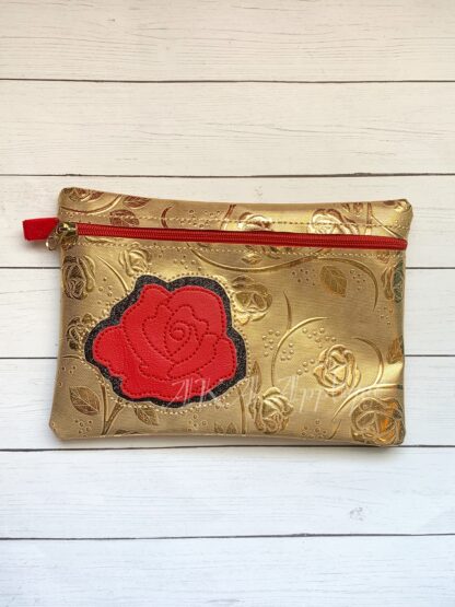 ITH Rose Zipper Pouch Embroidery Design - Image 2