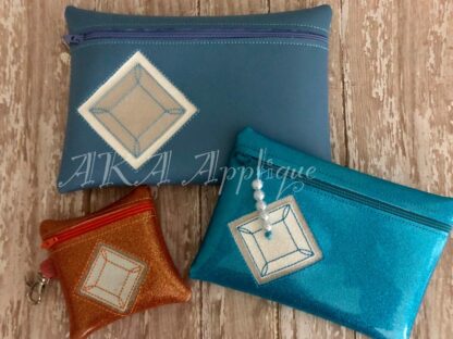 ITH Princess Diamond Zipper Pouch Embroidery Design